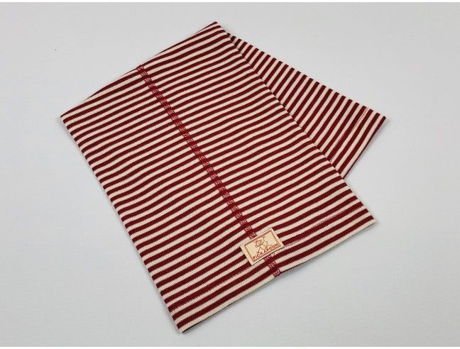 Cuello lana/seda natur/rojo PICKAPOOH