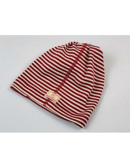 Cuello lana/seda natur/rojo PICKAPOOH