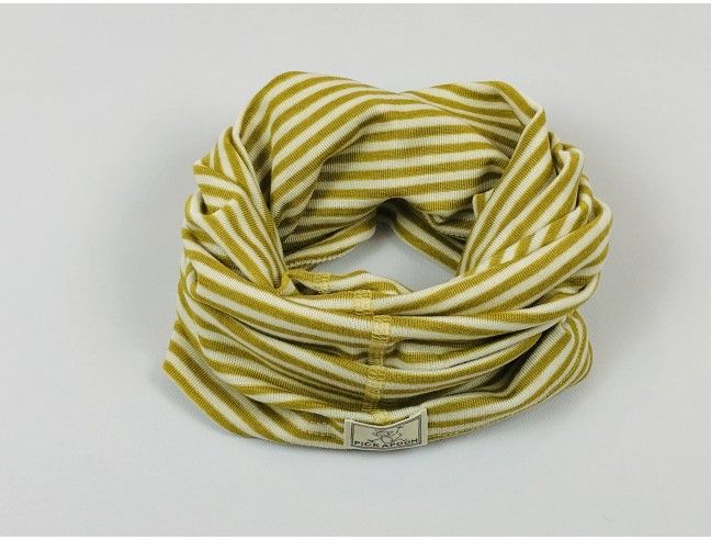 Cuello lana/seda natur/mostaza PICKAPOOH