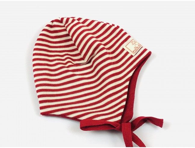 Gorro bebé lana/seda rojo PICKAPOOH
