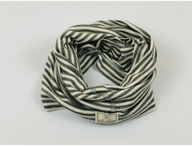 Cuello lana/seda natur/gris PICKAPOOH