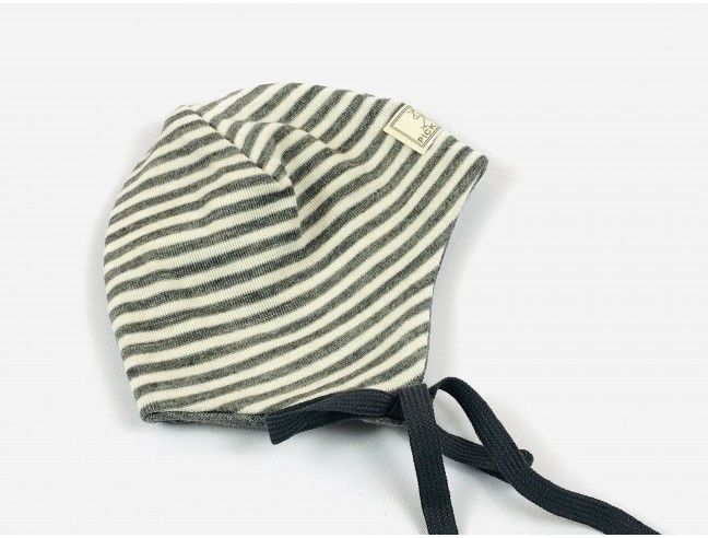Gorro bebé lana/seda gris PICKAPOOH