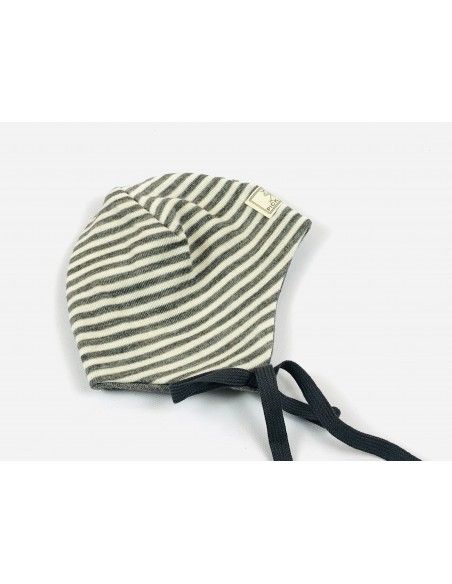 Gorro bebé lana/seda gris PICKAPOOH