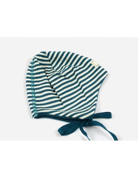 Gorro lana/seda natur/turquesa PICKAPOOH