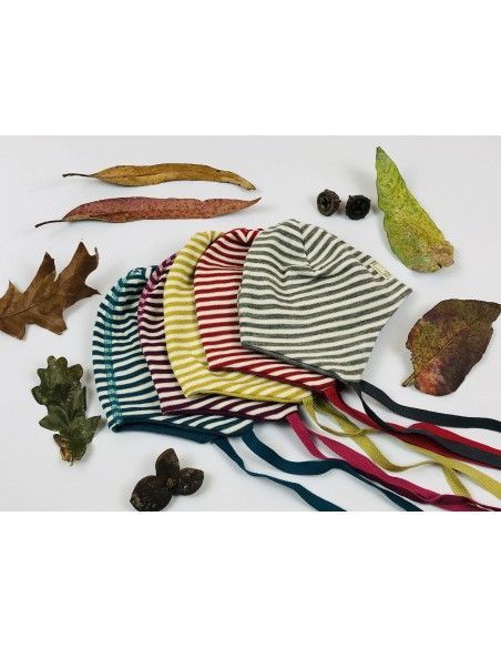 Gorro lana/seda natur/turquesa PICKAPOOH