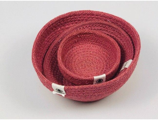 Cesta profunda rosa Yute Anidando (unidad)