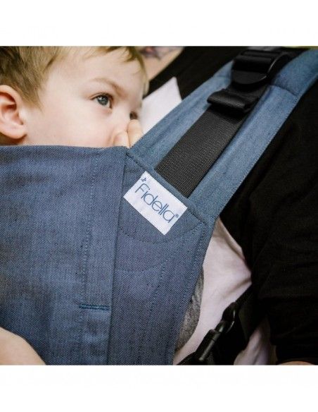 Mochila evolutiva Fidella Fusion 2.0 Toddler Chevron Denim BLue